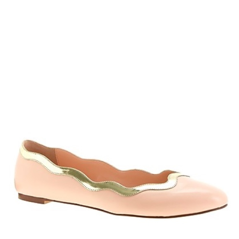 Size 6.5 J. Crew scalloped ballet flats